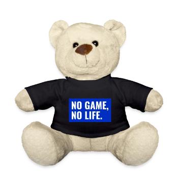 NO GAME, NO LIFE. Blue Design - Teddy - Schwarz - Vorne