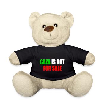 gaza is not for sale - Teddy Bear - black - Front