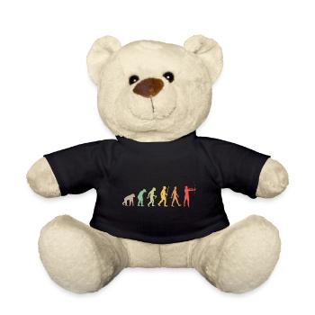 Bogenschießen Evolution Geschenk Bogenschütze - Teddy - Schwarz - Vorne