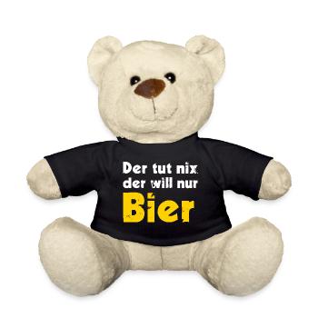 Der tut nix der will nur Bier - Teddy - Schwarz - Vorne