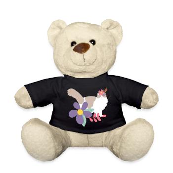Ragdoll Katzen- und Blumenkrone - Teddy - Schwarz - Vorne