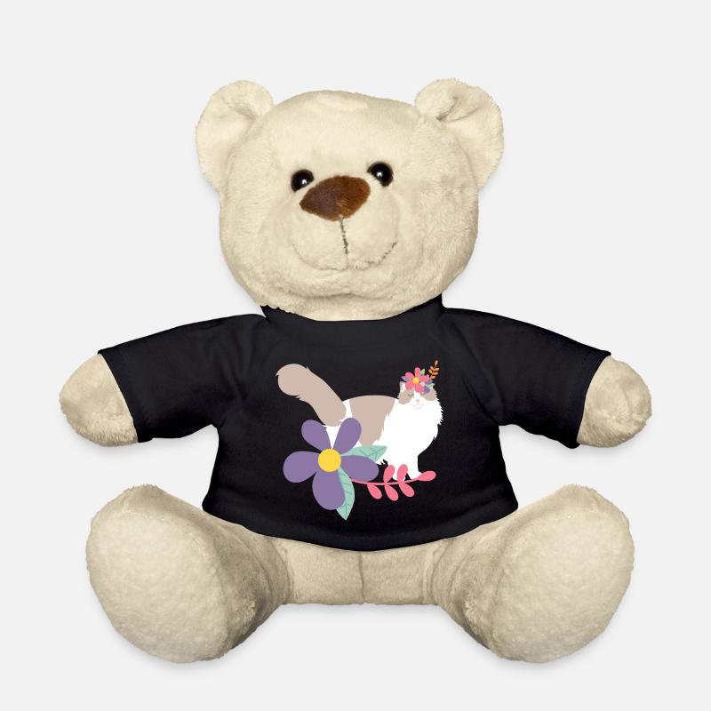 Ragdoll Katzen- und Blumenkrone - Teddy - Schwarz