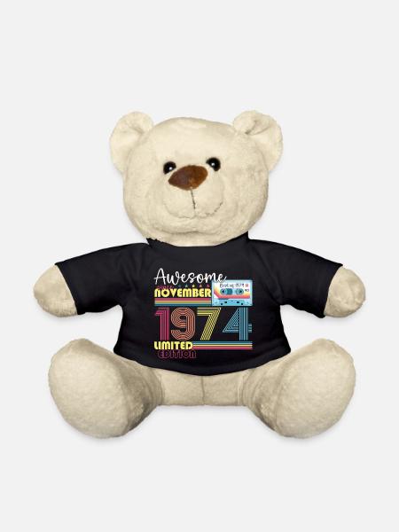 November Jahrgang 1974 48. Geburtstag Geschenk - Teddy - Schwarz
