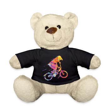 BMX Colorful Paint Graphic Biker Freestyle Racing - Nounours - noir - Devant
