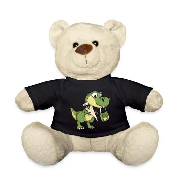 Dino Schultüte Schultasche Dinosaurier Einschulung - Teddy - Schwarz - Vorne