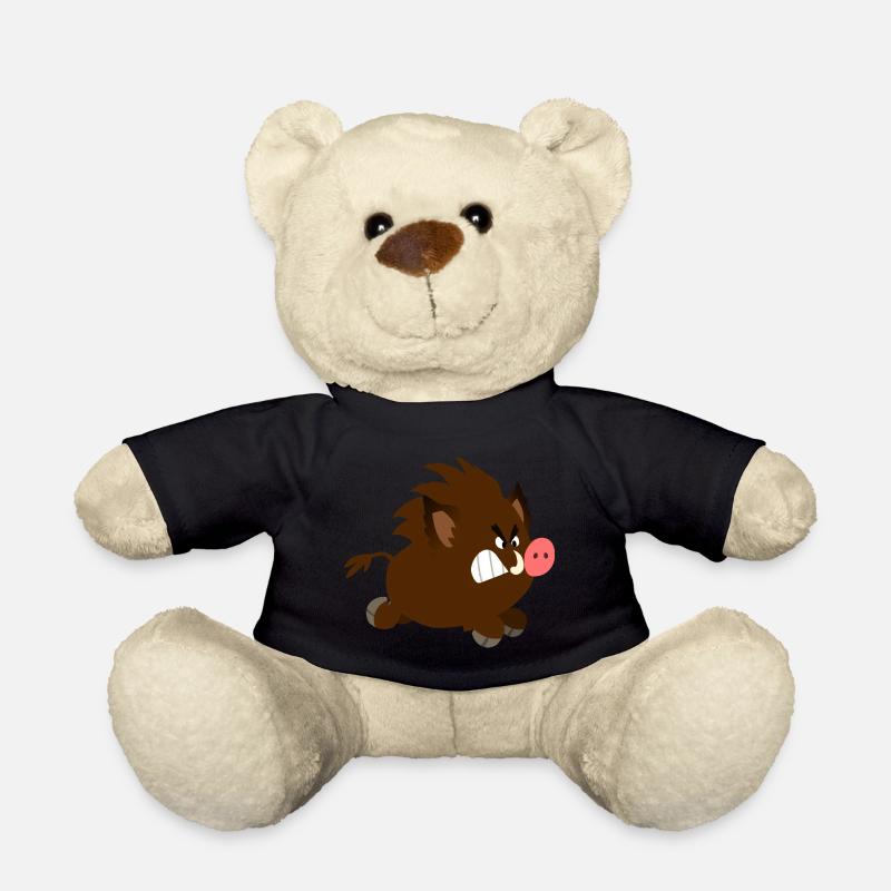 Sanglier de dessin animé en colère par Cheerful Madness !! - Nounours - noir