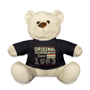 Cadeau Anniversaire Juin 1963, Gift June 1963 - Nounours - noir - Devant