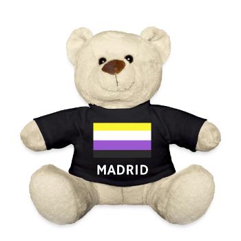 Nicht-binäre Pride Flagge Madrid - Teddy - Schwarz - Vorne