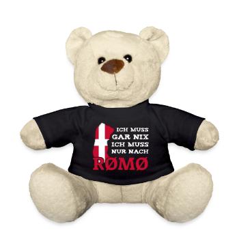 Römö # Rømø # Ich muss gar nix # Dänemark - Teddy - Schwarz - Vorne
