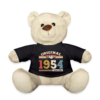 70th Birthday Year 1954 Vintage 1954 Original - Teddy Bear - black - Front