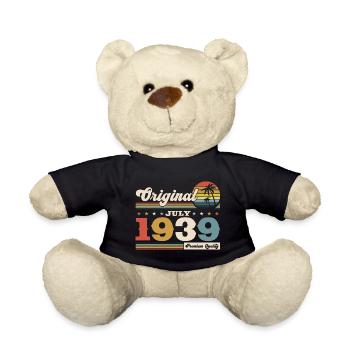 85th Birthday Original July 1939 Born 1939 - Teddy Bear - black - Front