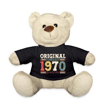 55ème anniversaire cadeau mari Original février 1970 - Nounours - noir - Devant
