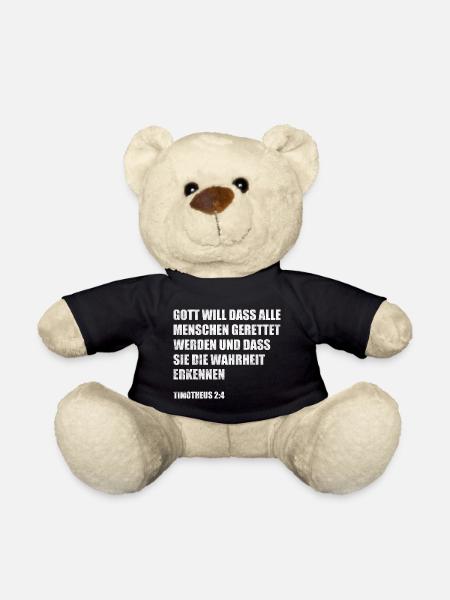 Gott will / Christliches Geschenk - Teddy - Schwarz