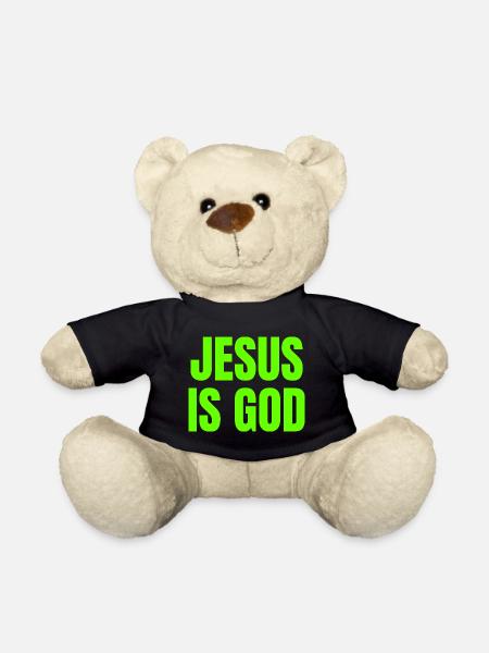 Jesus ist Gott - Christliche Motivationszitate - Teddy - Schwarz