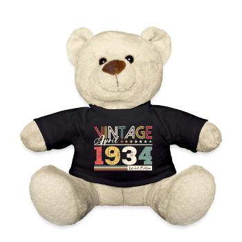 90e cadeau d’anniversaire avril Vintage 1934 - Nounours - noir - Devant