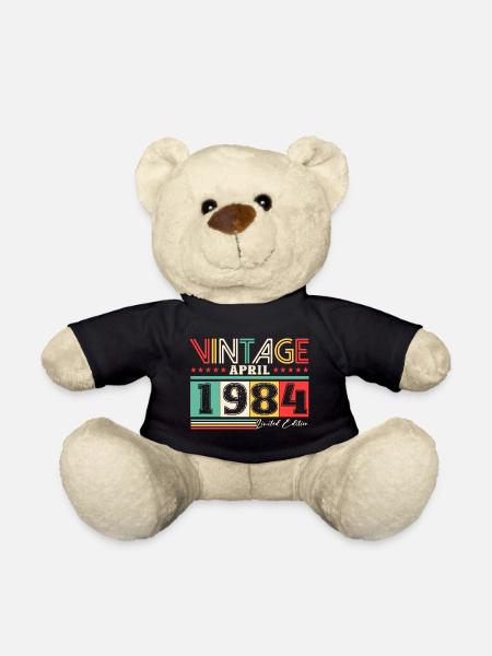 40e anniversaire cadeau mari avril Vintage 1984 - Nounours - noir