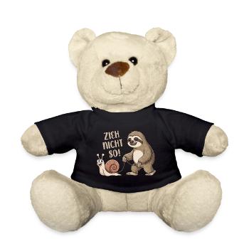 Zieh nicht so - Schnecke und Faultier - Teddy - Schwarz - Vorne