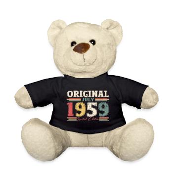65th Birthday, Born 1959 ORIGINAL 1959 - Teddy Bear - black - Front