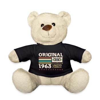 60e anniversaire Vintage cassette cassette, Vintage 1963 - Nounours - noir - Devant