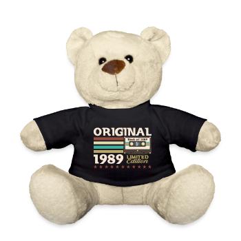 34e anniversaire Vintage Cassette Vintage 1989 - Nounours - noir - Devant