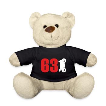 63 Motorrad Biker Motorsport - Teddy - Schwarz - Vorne