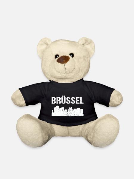 Brüssel Skyline - Teddy - Schwarz