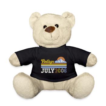 18th Birthday Original July 2006 Vintage 2006 - Teddy Bear - black - Front