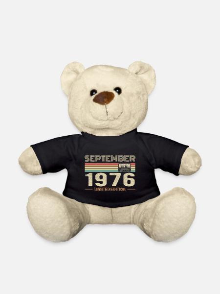 September 1976 Vintage Anniversary September 1976 - Teddy Bear - black
