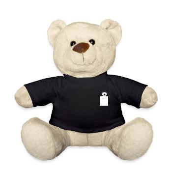 Bär im Bett - Teddy - Schwarz - Vorne