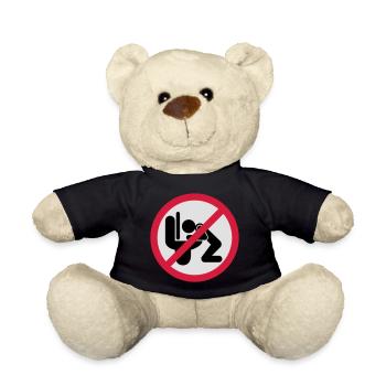 Kotzen verboten | puke | Spit | Vomit not allowed - Teddy Bear - black - Front