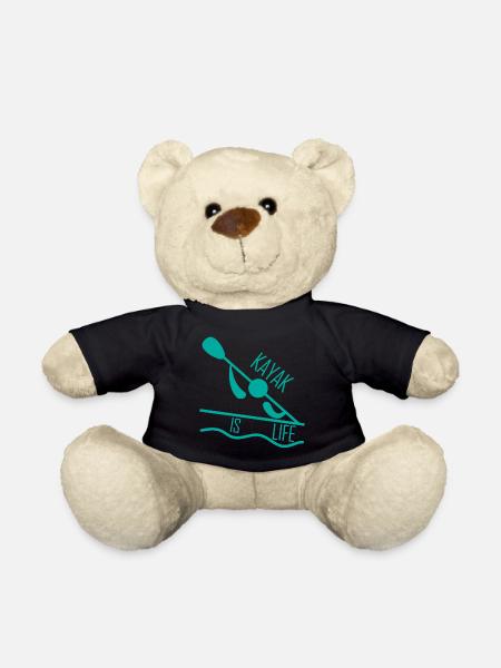 Kayak. Canoe Kayak. Love Kayaking. kayak is LIFE. - Teddy Bear - black