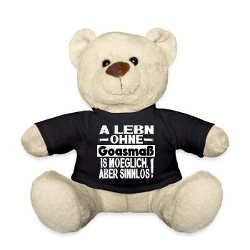 A LEBN OHNE GOASMAß IS MÖGLICH ABER SINNLOS! - Teddy - Schwarz - Vorne