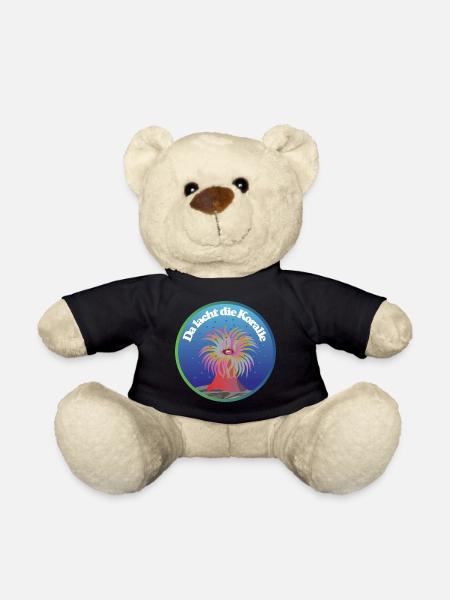 Da lacht die Koralle Meeresbewohner Tiefsee Riff - Teddy - Schwarz