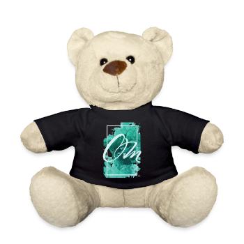 Om gift color splash relaxation meditation yoga - Teddy Bear - black - Front