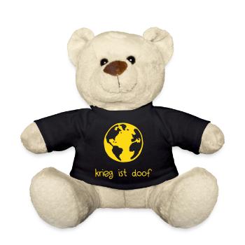 Krieg ist doof - Teddy - Schwarz - Vorne