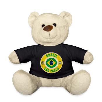 Brasilien Sao Paulo / Geschenk / Geschenkidee - Teddy - Schwarz - Vorne