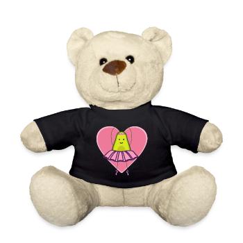 Avocado Ballerina Geschenk - Teddy - Schwarz - Vorne