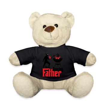 Grillmeister fencing barbecue gift idea - Teddy Bear - black - Front