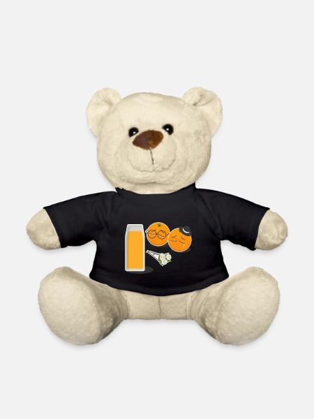 Orangery Funeral Smoothie Orange Juice Gift - Teddy Bear - black