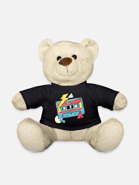 Cassette musique 80s Cadeau Pop Style Idée cadeau - Nounours - noir