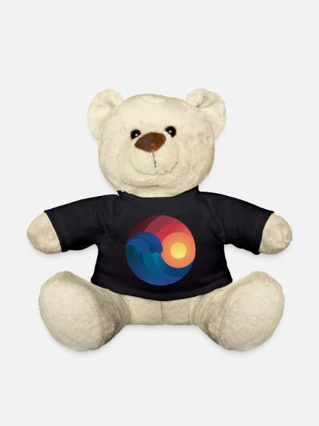 Surfons océan surfons de cadeau vague shaka - Nounours - noir
