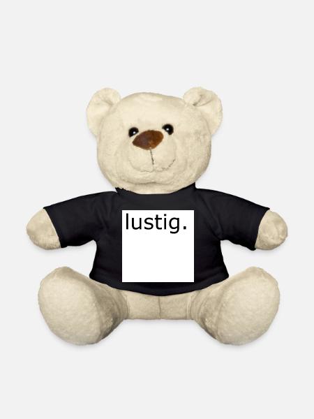 Lustig Wortwitz Typografie - Teddy - Schwarz