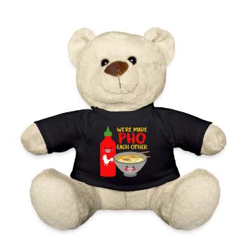 Pho Vietnam Pärchen Essen Liebe Geschenkidee Toll - Teddy - Schwarz - Vorne