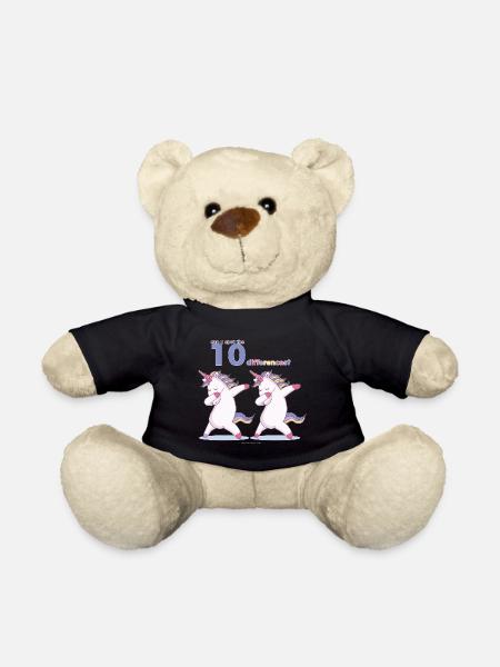 Einhorn - Teddy - Schwarz