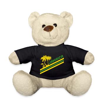 Jamaika Palmen / Geschenk Karibik - Teddy - Schwarz - Vorne