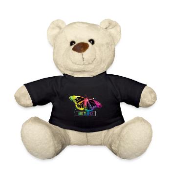 Schmetterling Raupe Geschenk - Teddy - Schwarz - Vorne