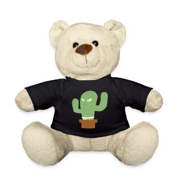 Wütender Kaktus Kämpfer - Teddy - Schwarz - Vorne