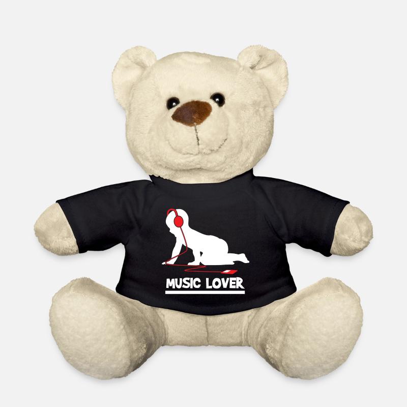 Music Lover Baby - Geschenkidee - Teddy - Schwarz