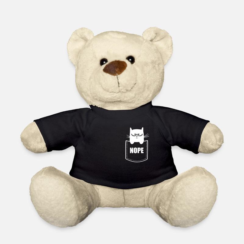 Pocket Cat Grumpy Non - Design de chat drôle - Nounours - noir