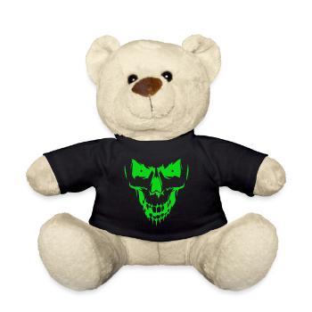 Skull - Teddy Bear - black - Front